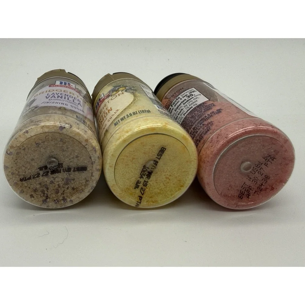McCormick Bridgerton Finishing Sugars Set of 3‎ Strawberry, Lavender, Lemon NEW